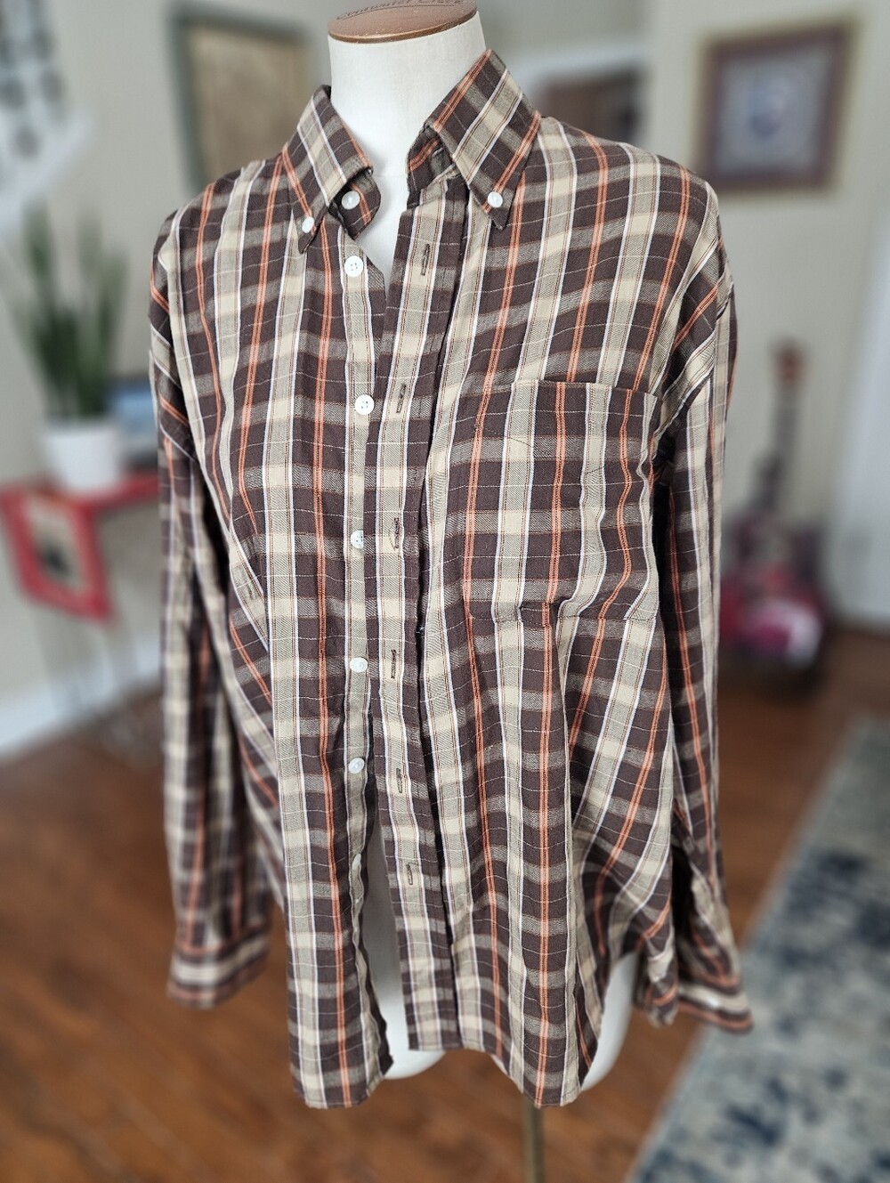 Ivy Crew Plaid Button Down Shirt Medium